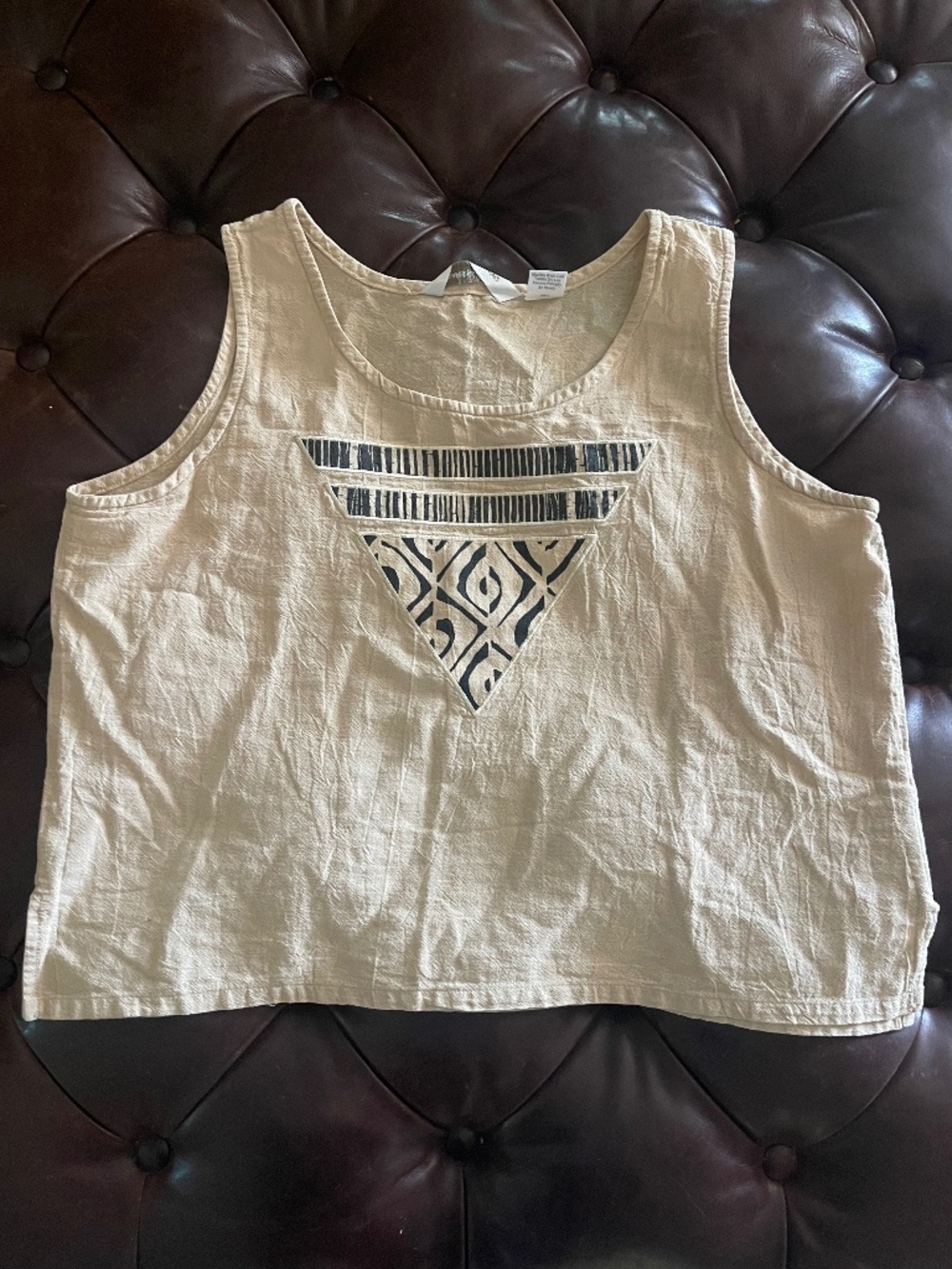 Vintage 100% cotton sleeveless top